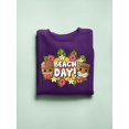 thumbnail image 3 of Beach Day - Hawaiian Island Fun Graphic Women's Sweatshirt, 3 of 4