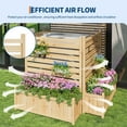 thumbnail image 4 of Accreate Air Conditioner Fence Panels, Outdoor Wood Privacy Screen with Planter Box for Outside, Pool Equipment Enclosure, Trash Can Hider Outdoor, 4 of 7