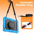 thumbnail image 4 of for iPad Air 11 inch Case (M4 2026/M3 2025/M2 2024), 360 Rotating Shockproof Cover with Stand, Handle, Shoulder Strap, Sky Blue, 4 of 7