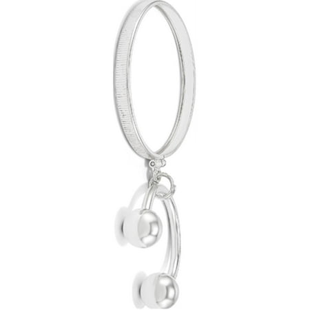 Sterling Silver Screwball Key Ring Plain Frame Designer Jewelry by Sweet Pea