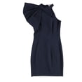 thumbnail image 1 of bar III Robe Moulante Asymétrique à Volants pour Femmes, Bleue, Grande, 1 of 2