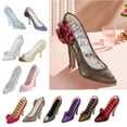 thumbnail image 4 of Geemin Elegant High Heel Shape Jewelry Organizers Display Stand Fabric Texture for Rings, 4 of 20