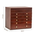 thumbnail image 5 of Tcbosik Large Jewelry Box Organizer With Mirror Wooden Storage Box 6 Layers Case With 5 Drawers- Brown, 5 of 7