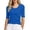 Blue, variant on women 3/4 sleeve T-shirt solid color Modest crewneck shirt tops Breathable Relaxed Fit Basic Tees Yellow XXL