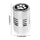thumbnail image 3 of Tapones para válvulas de neumáticos | Tapones de válvula de aleación de aluminio con diseño de huella | Juego de 4 para coche, moto y bicicleta | Rojos o plateados | Fácil instalación con tornillos, 3 of 6