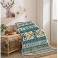 thumbnail image 5 of Southwest Aztec Throw Blanket, Traditional Southwestern Style Flannel Soft Blanket Cover for Couch Chair Bed Outdoor Travel 50x60in Teal, 5 of 5