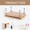 thumbnail image 5 of Book Binding Supplies for Beginner Professional Use, Wood Book Press with Waxed Thread, Sewing Needle, Folder Creaser, 5 of 6