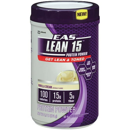 EAS Lean 15 Protein Powder, Vanilla Cream, 1.7 lb Tub