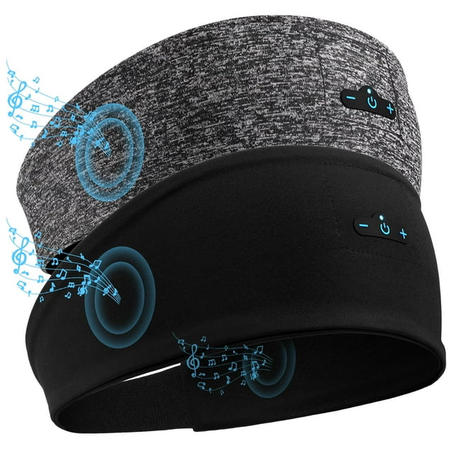 Auriculares para dormir con diadema Bluetooth TOPIEI, paquete de 2 unidades, 14 horas de reproducción
