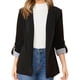 thumbnail image 2 of Puños a rayas para mujer chaqueta informal transpirable con un solo botón solapa clásica lavable a máquina para la oficina para ir de compras ANGGREK Otros, 2 of 5