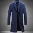 thumbnail image 2 of Abrigo clásico de lana para hombre, talla grande, cálido, de invierno, con una sola botonadura, largo, informal, ajustado, s202412241053, 2 of 3