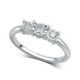 thumbnail image 3 of 1/4 Carat T.W Diamond 3 Stone Sterling Silver Engagement Ring, 3 of 4