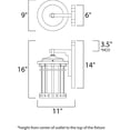 thumbnail image 2 of Maxim Santa Barbara VX Three Light 16-Inch Outdoor Wall Light - Sienna - 40034CDSE, 2 of 3