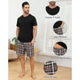thumbnail image 5 of Short Sleeve Pajama Sets for Men 2 Piece Mens Short Pajamas Sets with Pockets Soft Comfy Mens Summer Sleepwear Set, S-XXL, 5 of 9