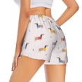thumbnail image 4 of Picia Dachshund Dog Puppy Pattern Women's 2 in 1 Athletic Running Shorts High Waisted Workout Casual Gym Sweat Shorts with Comfy Liner Zipper Pockets-Small, 4 of 9