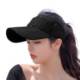 thumbnail image 4 of Jane Wardrobe Ponytail Friendly Headband Sun Visor for Women, Wide Brim Textured, UPF 50+ UV Protection, 1 Piece, One Size, 4 of 5
