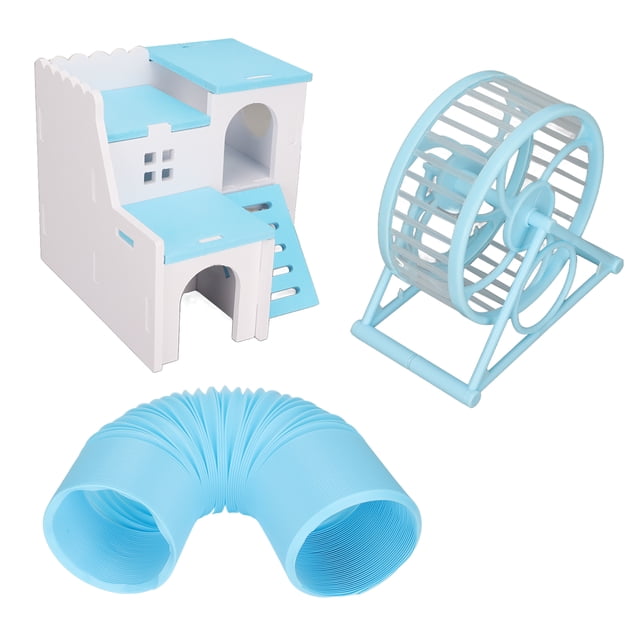 Juguete Para Casa De Hámster, Juego De Juguetes De Hámster De Material Plástico Azul Blanco DIY Edificio Pequeño Compacto Fácil Instalación Para Decoración ANGGREK AC7923