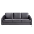 thumbnail image 4 of Hathaway Gray Velvet Fabric Sofa Loveseat Living Room Set, 4 of 4