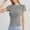 Grey, variant on SHITINN Women's Fashion T Shirt Slim Fit Short Sleeve Round Neck Top for Casual Yoga Workout Dail Short Sleeve Tunic Tops for Women Womens Summer Tops Woman Shirts