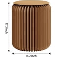 thumbnail image 2 of Modern Accordion Folding Paper Stool - Portable Kraft Chair with Waterproof Design for Living Room, Dining, Office, Brown, 2 of 6
