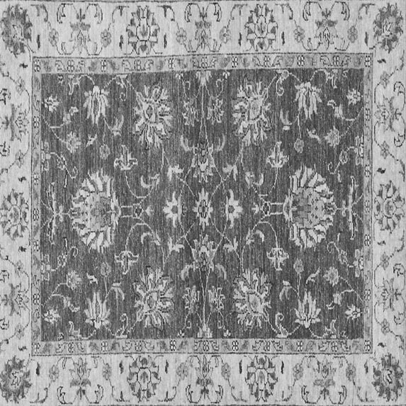 Ahgly Company Indoor Square Oriental Gray Traditional Area Rugs, 6' Square