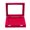 Red, variant on LANTWOO Velvet Glass 50 Rings Organizer Jewelry Ring Display Stand Storage Box Ring Earrings Jewelry Box Ring Holder Case (White)