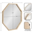 thumbnail image 3 of Kate and Laurel Occonor Vintage Distressed Wooden Octagon Mirror, 26 x 28, Natural Brown, Rustic Farmhouse Irregular Wall Mirror with Geometric Shape and Unique Finish, 3 of 8