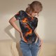 thumbnail image 3 of Balery Molten Lava Abstract Flow Body de cuello redondo de manga corta para mujer Tops de manga corta Tops básicos-X-Large, 3 of 7