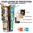thumbnail image 7 of 30oz Fall Pumpkins and Flowers Pattern Tumblers Stainless Steel Tumbler with Lid and Straw,Vacuum Insulated Double Wall Travel Tumbler Cups Mug with Cleaning Brush for Coffee,Tea, 7 of 7