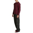 thumbnail image 3 of Mens Pajamas Jammies 4 Piece Long Sleeve Shirt Fleece Bottom Adjustable Slipper House Shoes Vintage Moose Fairisle L, 3 of 3