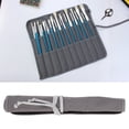 thumbnail image 4 of Pen Storage PouchGray Canvas Paintbrush Holder Paint Pen Case Paintbrush Case Highly Versatile, 4 of 8