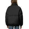 thumbnail image 4 of Kilaqueen Quilted Puffer Jacket for Women Long Sleeve Solid Color Full Zipper Padded Coat with Pockets 2025 Winter Warm Outerwear, 4 of 6