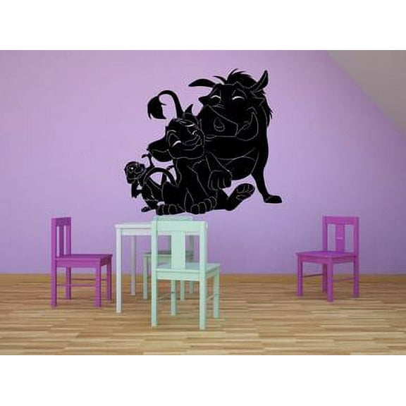 Simba Timon and Pumbaa The Lion King Wall Decals For Kids Rooms Decor Lions Boys Girls Children Creative Animated Vinyl Decal Stickers for Bedrooms Artwork Child Favorite Decoration Size (10x10 inch