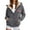 Dark Gray, variant on Bibifish Womens Graphic Fleece-Lined Hoodies "Brooklyn New York" Full Zip Hoodies Side Pockets Relaxed Fit Casual Daily Outerwear For Ladies