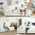 thumbnail image 6 of 88" Modern Loveseat Sofa for Living Room, Chenille White Sofa and Couch with Square Armrests,Easy to Install, 6 of 8