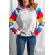 thumbnail image 4 of ABPHQTO Sudadera con capucha de manga larga con estampado de rayas para mujer, 4 of 5