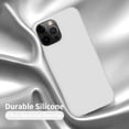thumbnail image 5 of Designed for iPhone 13 Pro Case, Silicone Ultra Slim Shockproof Protective Phone Case with [Soft Anti-Scratch Microfiber Lining], 6.1 inch, White, 5 of 13