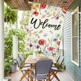 thumbnail image 3 of Floral Spring Summer House Flag Flowers Butterfly Large Yard Flag 28 X 40 Inch Double Sided Burlap Summer Welcome Flag for Outside Outdoor Porch Decor, 3 of 5