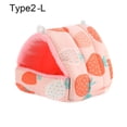 thumbnail image 1 of Colorful Winter Rabbit Squirrel Mini Cage Small Animal Sleeping Bed Hamster House Guinea Pig Nest Warm Mat TYPE2-L, 1 of 8