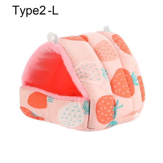 Colorful Winter Rabbit Squirrel Mini Cage Small Animal Sleeping Bed Hamster House Guinea Pig Nest Warm Mat TYPE2-L