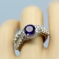 thumbnail image 5 of HeartsAndYou 3ct Natural Amethyst & Diamond Engage Ring Halo Bridal Set 14k SOLID White Gold, 5 of 9