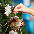 thumbnail image 4 of 5PC Xmas Tree Animal Ornaments – Cozy Christmas Ornaments Acrylic Cute Animal Christmas Trees Hanging Decorations Rustic Nature Themed Home Decor Animal Lovers, 4 of 5