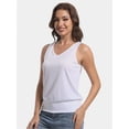 thumbnail image 4 of Women's Summer V Neck Tank Top Basic Sleeveless Casual Fit Shirts, 4 of 6