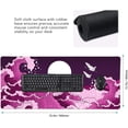thumbnail image 3 of Japanese Purple Wave Gaming Mouse Pad 35.4 X 15.7 Inch XXL Cool Style Art Design Full Des Mousepad Extended Large Non-Slip Rubber Base Keyboard Mat with Stitched Edges for Home Office, 3 of 7
