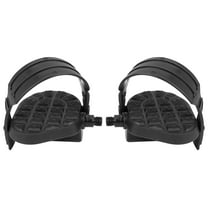REGALWOVEN Pair Bike Pedals 9/16" Spindle Platform Adjustable Belts Foot Strap Non Slip for Mountain Folding Bike
