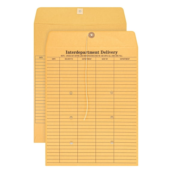 Office Depot® Brand Interdepartment Envelopes, 10" x 13", Brown, Box Of 100