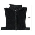 thumbnail image 6 of Eoperou Fake Collar Solid Color Rhinestone Button Hollow Out Detachable Stand Collar Women Half Shirt Floral Lace Sweater Dickey Collar for Office, 6 of 8