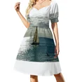 thumbnail image 3 of Vestido de manga corta de barco, vestido de lujo, vestidos de noche de lujo para mujer, falda de verano, falda de verano para mujer, 3 of 7