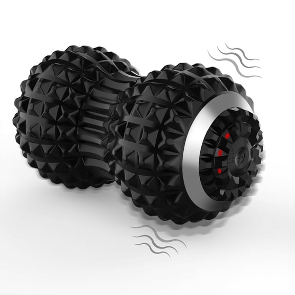 Vibrating Massage Ball for Pain Relif, Mobility Ball for Physical Therapy and Workout Recovery, Deep Tissue Myofascial Release Tools - Back, Shoulder (Peanut Head Vibrating Massage Ball (Black)