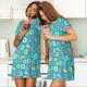 thumbnail image 4 of Fotbe Donut Bata de Dormir para Mujer con Estampado, Camisón de Algodón de Manga Corta, Ropa de Dormir Casual, 4 of 6